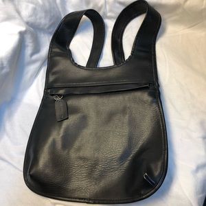 Vintage coach black leather backpack